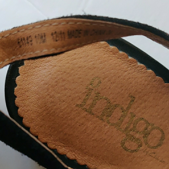 Indigo by Clarks ruffled suede ankle wrap sandals - Picture 6 of 8